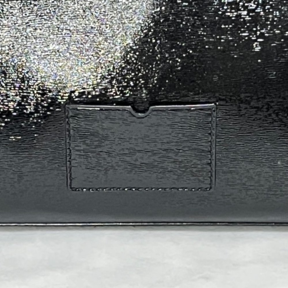 KATE SPADE New York Tri-Compartment Black Textured Patent Leather Tote - Picture 6 of 16
